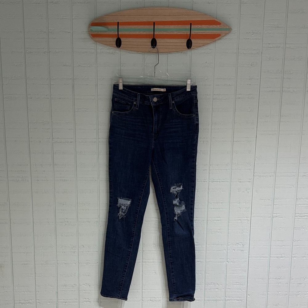 Levi’s 721 High Rise Skinny Women's Distressed Blue Jeans
